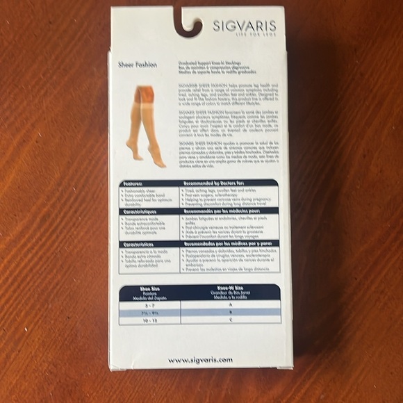 New Sigvaris Graduated Support Therapy Sheer Knee High - Picture 2 of 3